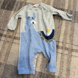 Angel Dear Gray and Blue Llama One Piece